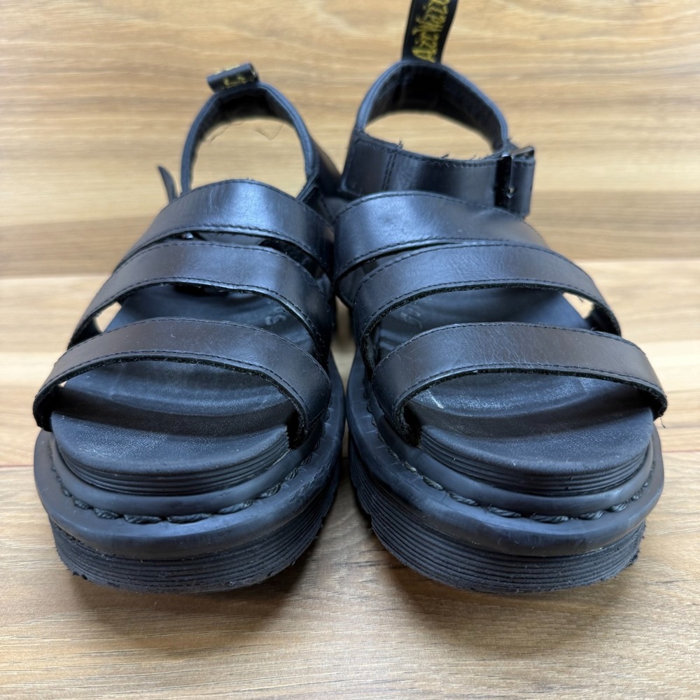 Dr.Martens Blaire Women Size 8 EU 39 Black Chunky Sandals Strappy Ankle Strap - Picture 3 of 10